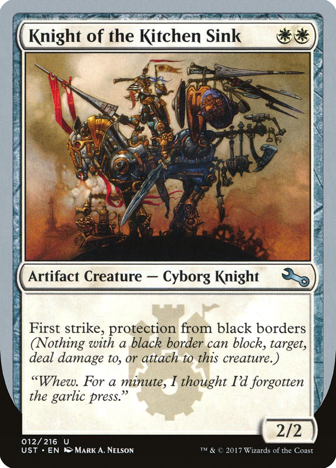 Knight of the Kitchen Sink ("protection from black border") [Unstable] | Good Games North
