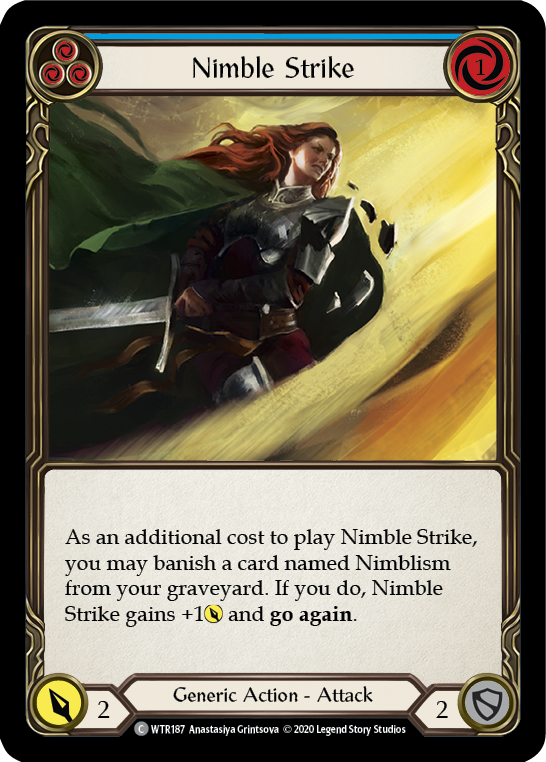Nimble Strike (Blue) [U-WTR187] (Welcome to Rathe Unlimited)  Unlimited Normal | Good Games North