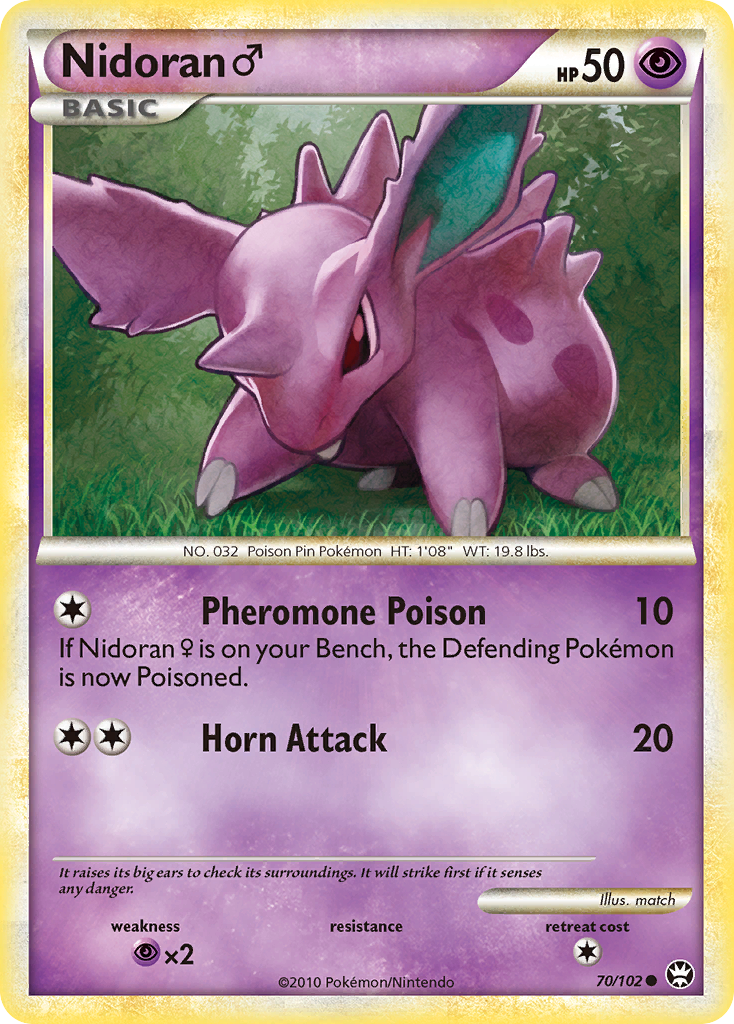 Nidoran (70/102) (Male) [HeartGold & SoulSilver: Triumphant] | Good Games North