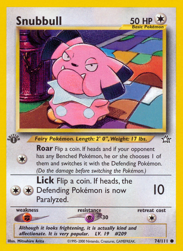 Snubbull (74/111) [Neo Genesis 1st Edition] | Good Games North