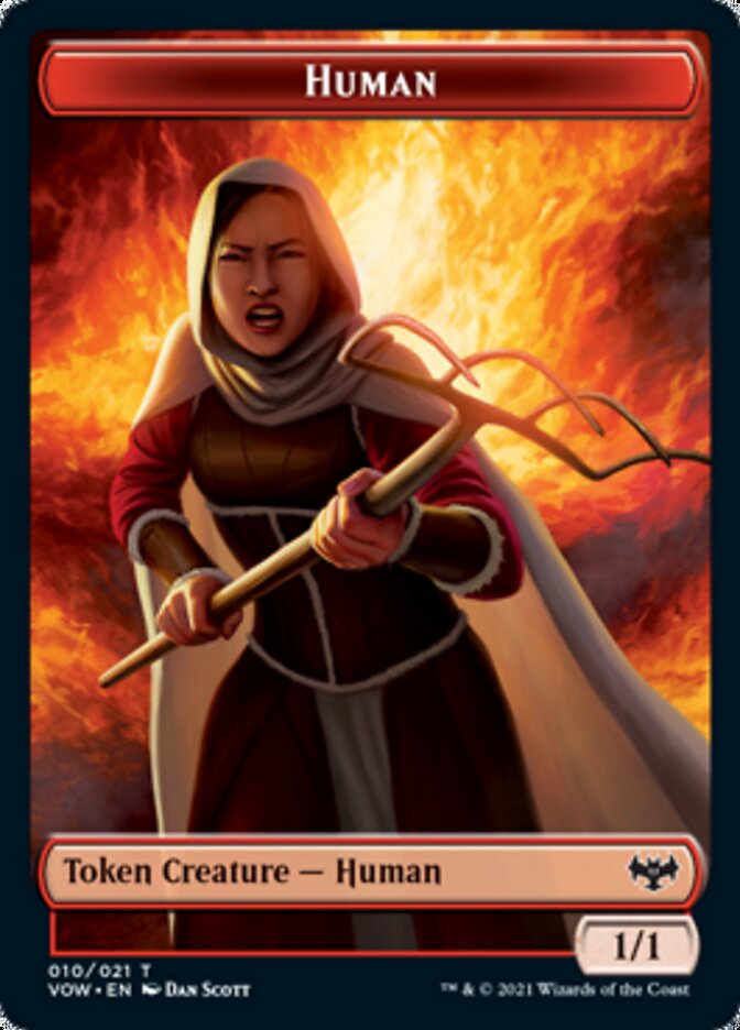 Zombie (008) // Human (010) Double-sided Token [Innistrad: Crimson Vow Tokens] | Good Games North