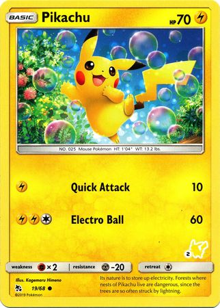 Pikachu (19/68) (Pikachu Stamp #2) [Battle Academy 2020] | Good Games North