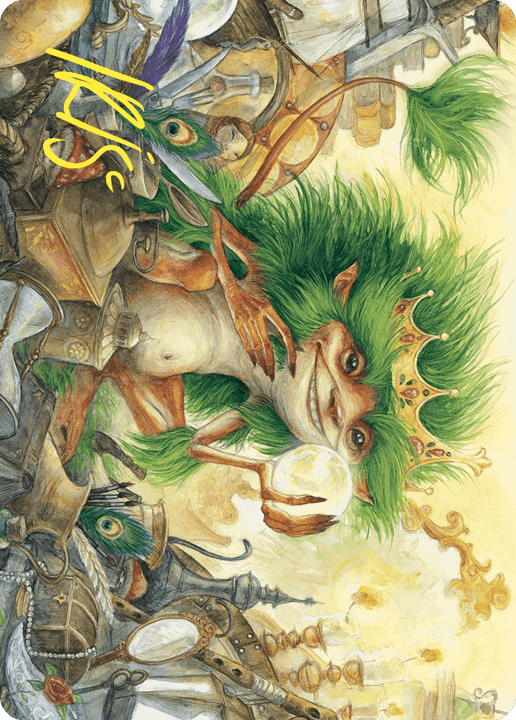 Knickknack Ouphe Art Card (Gold-Stamped Signature) [Wilds of Eldraine Art Series] | Good Games North