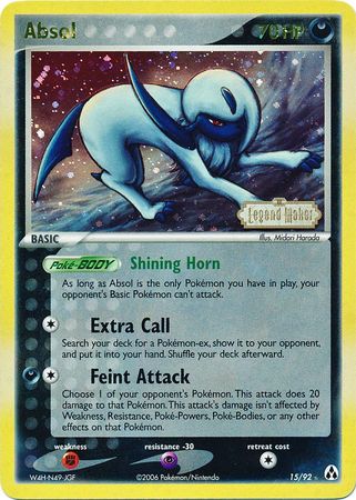 Absol (15/92) (Stamped) [EX: Legend Maker] | Good Games North