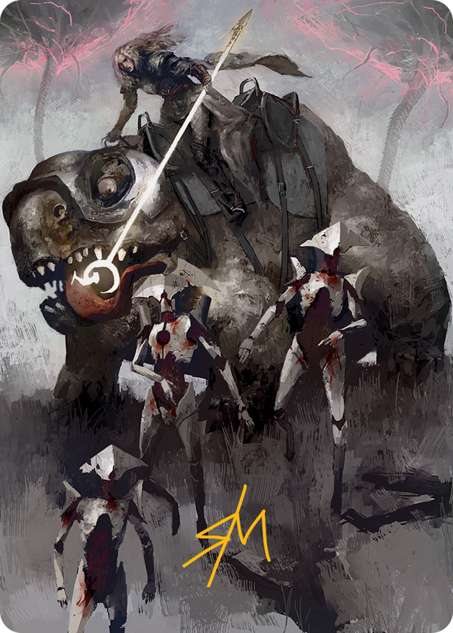 Thalia and The Gitrog Monster Art Card (Gold-Stamped Signature) [March of the Machine Art Series] | Good Games North