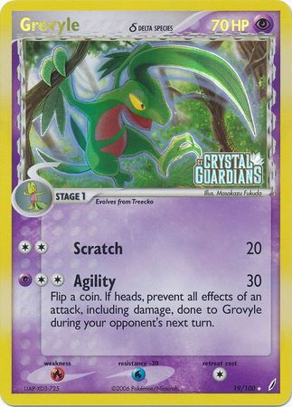 Grovyle (19/100) (Delta Species) (Stamped) [EX: Crystal Guardians] | Good Games North