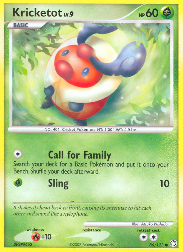 Kricketot (86/123) [Diamond & Pearl: Mysterious Treasures] | Good Games North