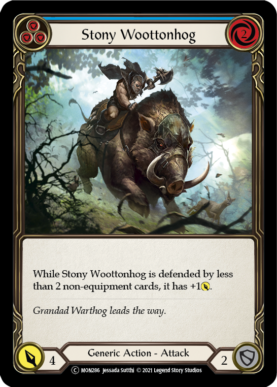 Stony Woottonhog (Blue) [U-MON286-RF] Unlimited Rainbow Foil | Good Games North