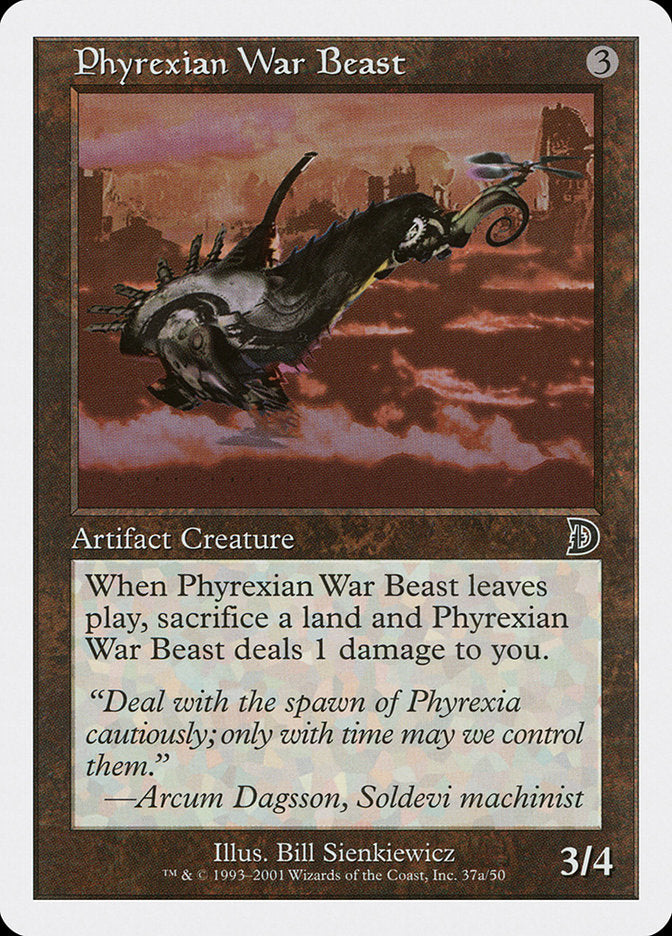 Phyrexian War Beast (Signature on Left) [Deckmasters] | Good Games North