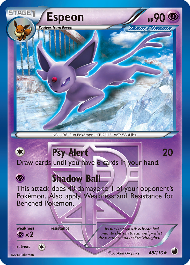 Espeon (48/116) [Black & White: Plasma Freeze] | Good Games North