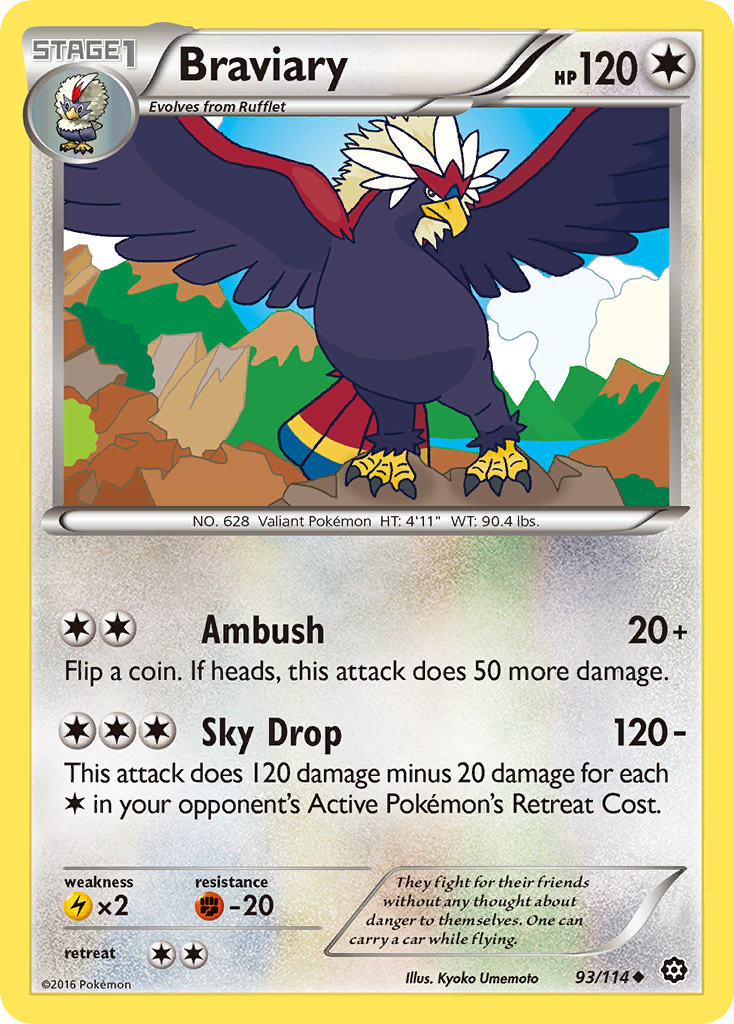 Braviary (93/114) [XY: Steam Siege] | Good Games North