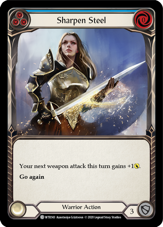 Sharpen Steel (Blue) [U-WTR143] (Welcome to Rathe Unlimited)  Unlimited Rainbow Foil | Good Games North