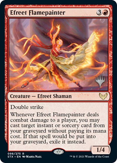 Efreet Flamepainter (Promo Pack) [Strixhaven: School of Mages Promos] | Good Games North