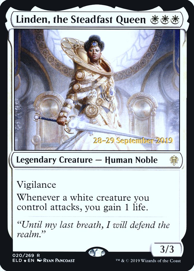 Linden, the Steadfast Queen  [Throne of Eldraine Prerelease Promos] | Good Games North