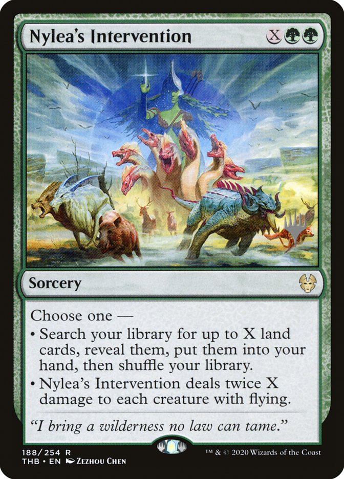 Nylea's Intervention (Promo Pack) [Theros Beyond Death Promos] | Good Games North