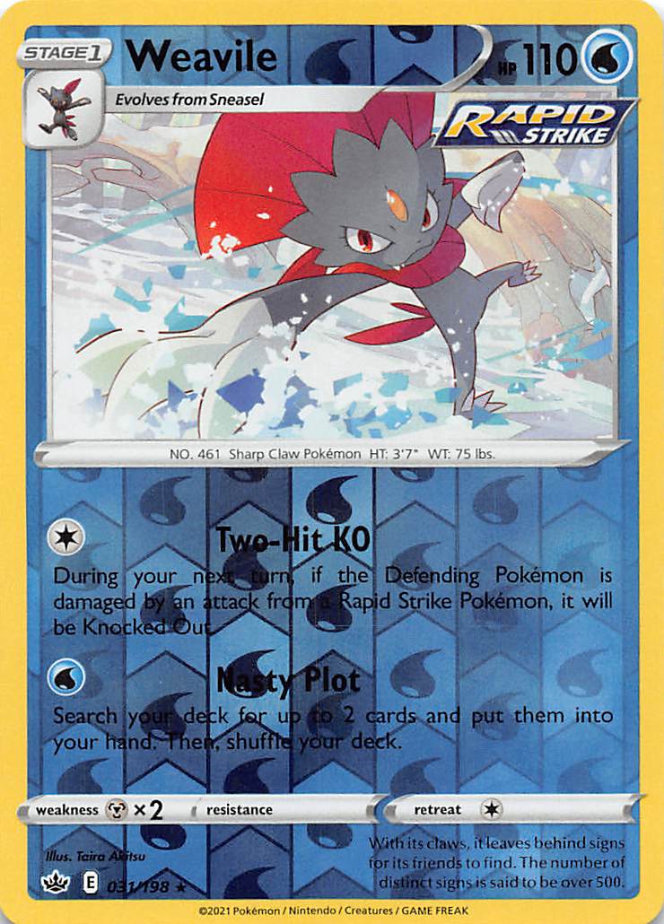 Weavile (031/198) [Sword & Shield: Chilling Reign] | Good Games North