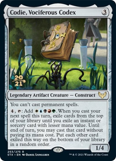 Codie, Vociferous Codex [Strixhaven: School of Mages Prerelease Promos] | Good Games North