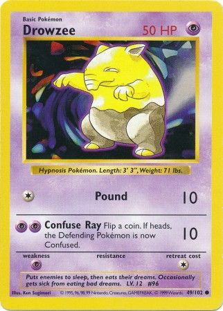 Drowzee (49/102) [Base Set Shadowless Unlimited] | Good Games North