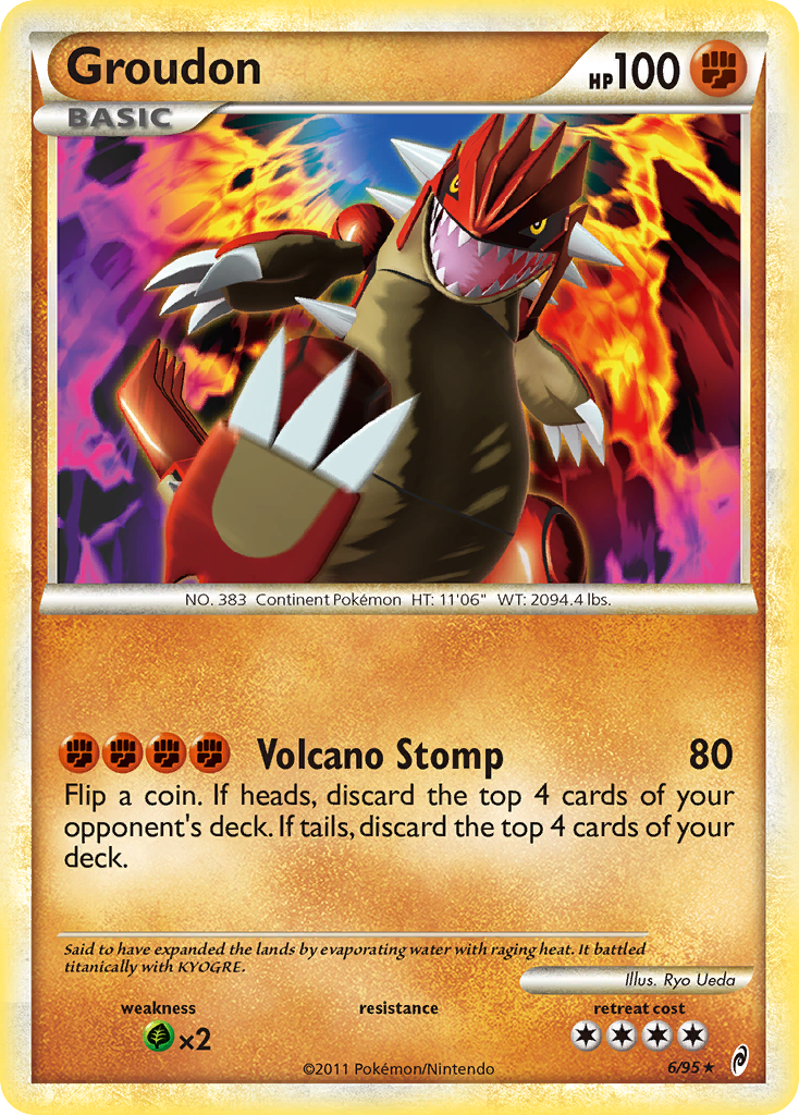 Groudon (6/95) [HeartGold & SoulSilver: Call of Legends] | Good Games North