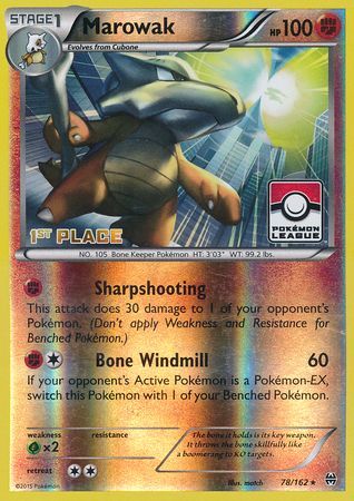 Marowak (78/162) (League Promo 1st Place) [XY: BREAKthrough] | Good Games North