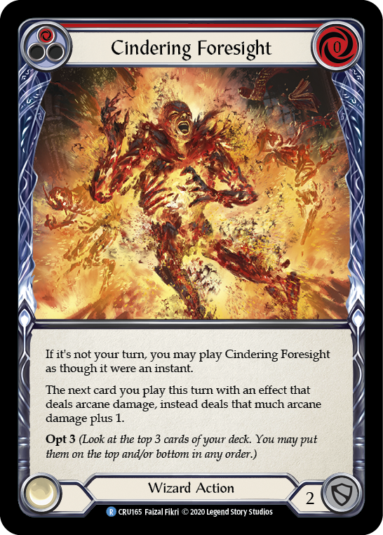 Cindering Foresight (Red) [CRU165] 1st Edition Rainbow Foil | Good Games North