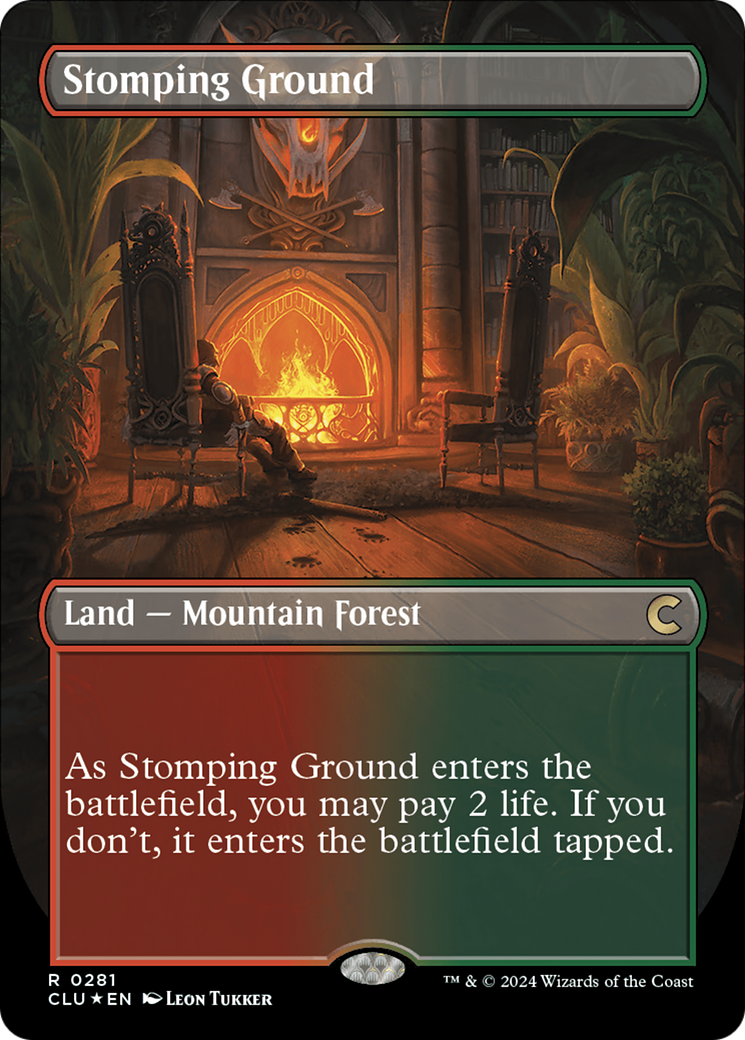 Stomping Ground (Borderless) [Ravnica: Clue Edition] | Good Games North