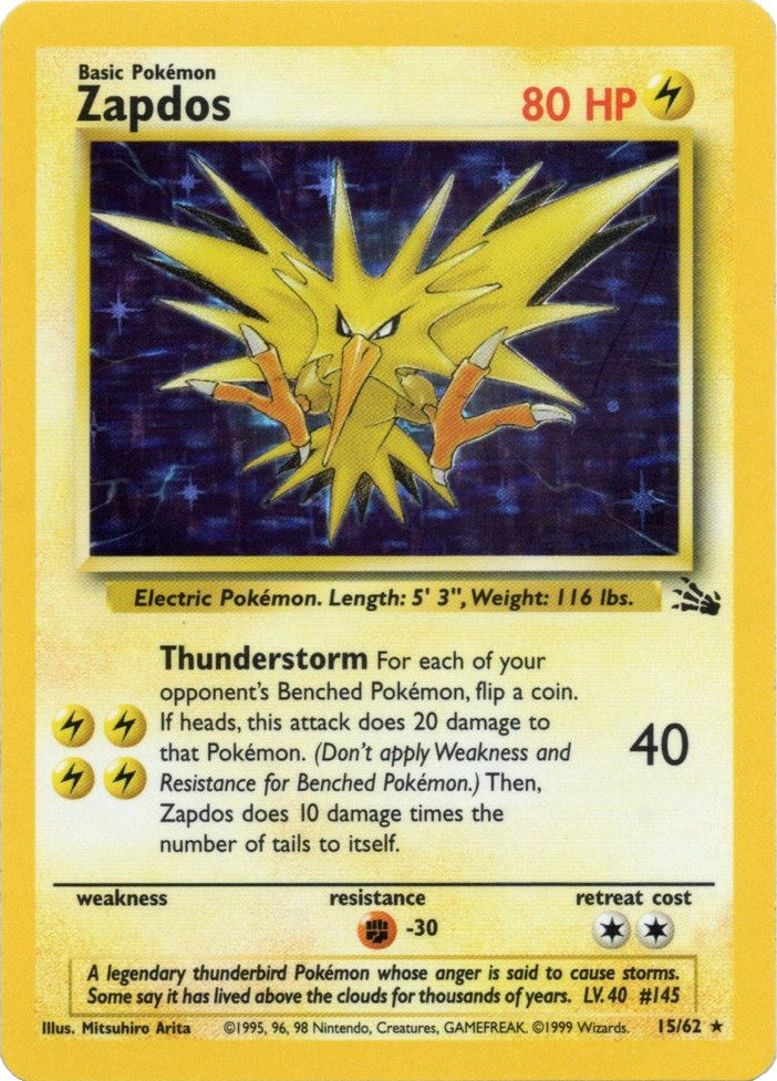 Zapdos (15/62) [Fossil Unlimited] | Good Games North