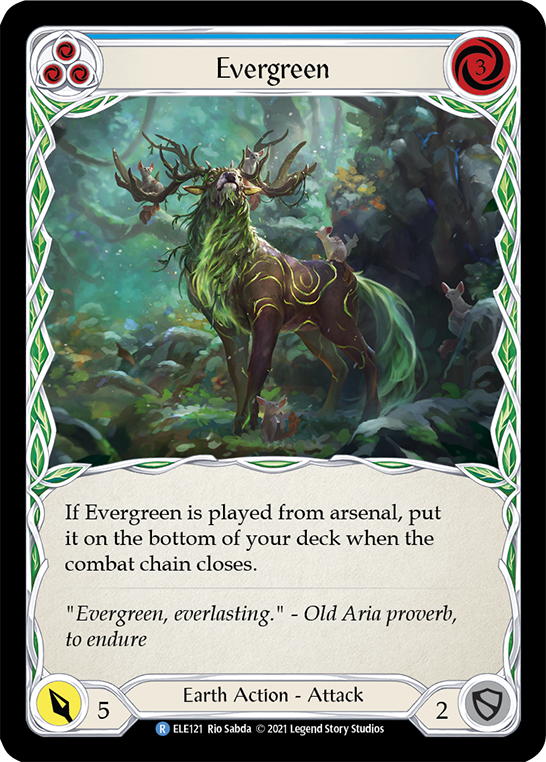 Evergreen (Blue) [ELE121] (Tales of Aria)  1st Edition Rainbow Foil | Good Games North