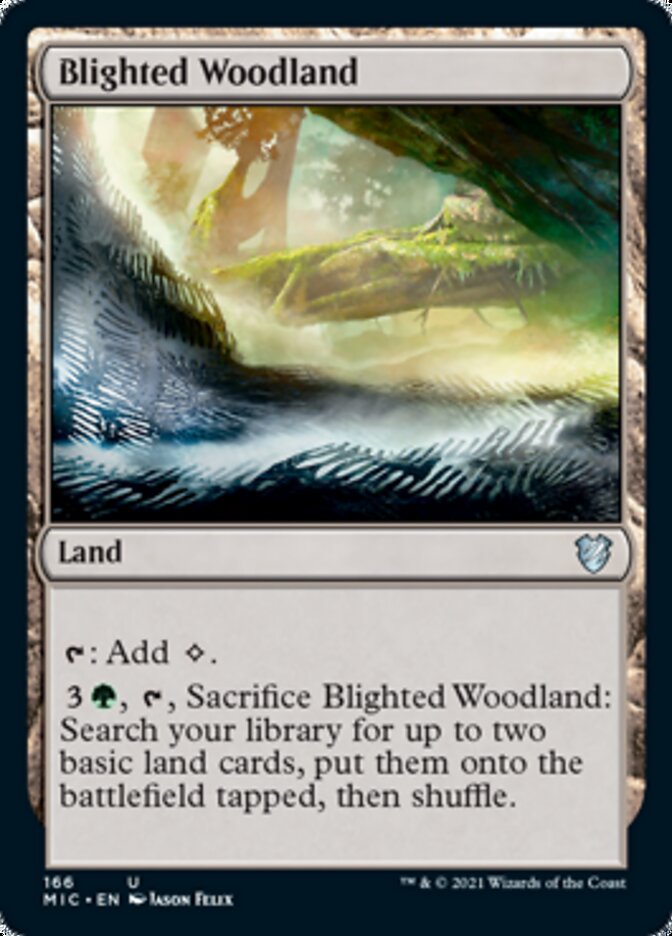 Blighted Woodland [Innistrad: Midnight Hunt Commander] | Good Games North