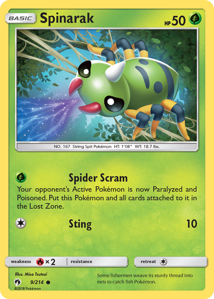 Spinarak (9/214) [Sun & Moon: Lost Thunder] | Good Games North