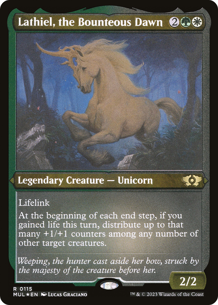 Lathiel, the Bounteous Dawn (Foil Etched) [Multiverse Legends] | Good Games North