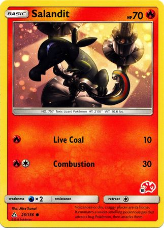 Salandit (25/156) (Charizard Stamp #18) [Battle Academy 2020] | Good Games North