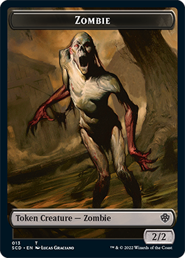 Zombie // Zombie Knight Double-Sided Token [Starter Commander Decks] | Good Games North