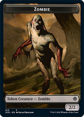 Zombie // Zombie Knight Double-Sided Token [Starter Commander Decks] | Good Games North