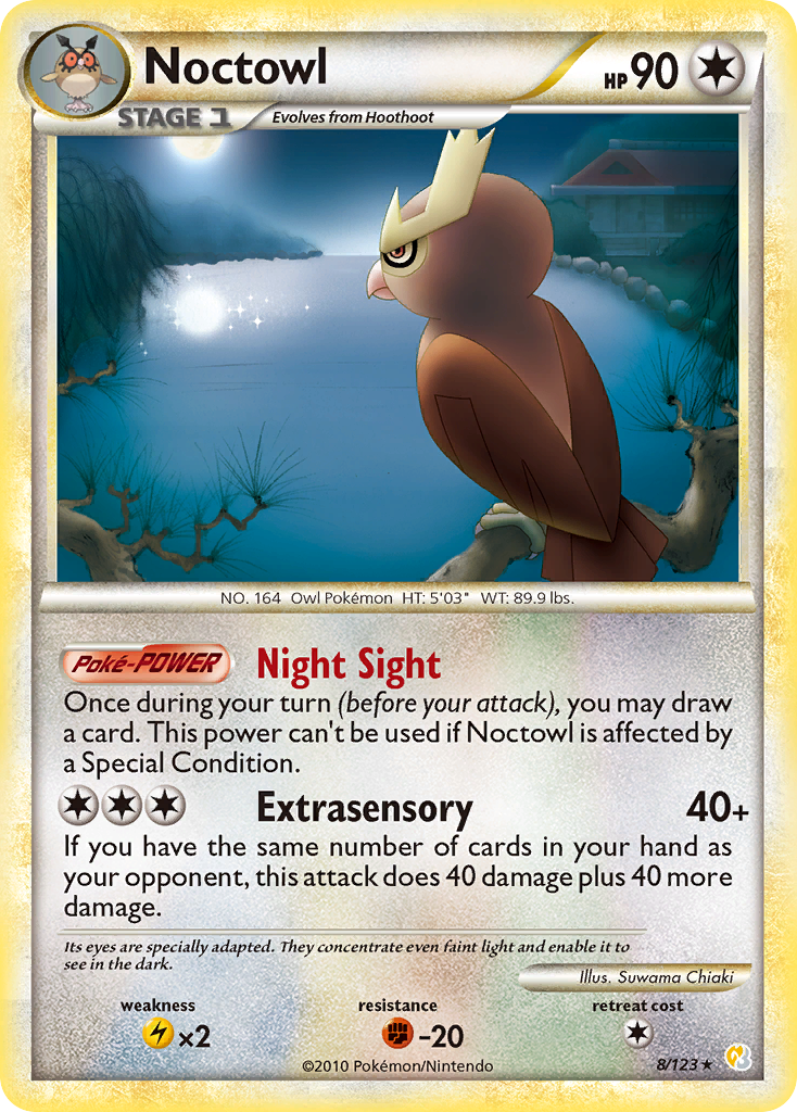 Noctowl (8/123) [HeartGold & SoulSilver: Base Set] | Good Games North