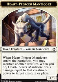 Heart-Piercer Manticore // Warrior Token [Amonkhet Tokens] | Good Games North