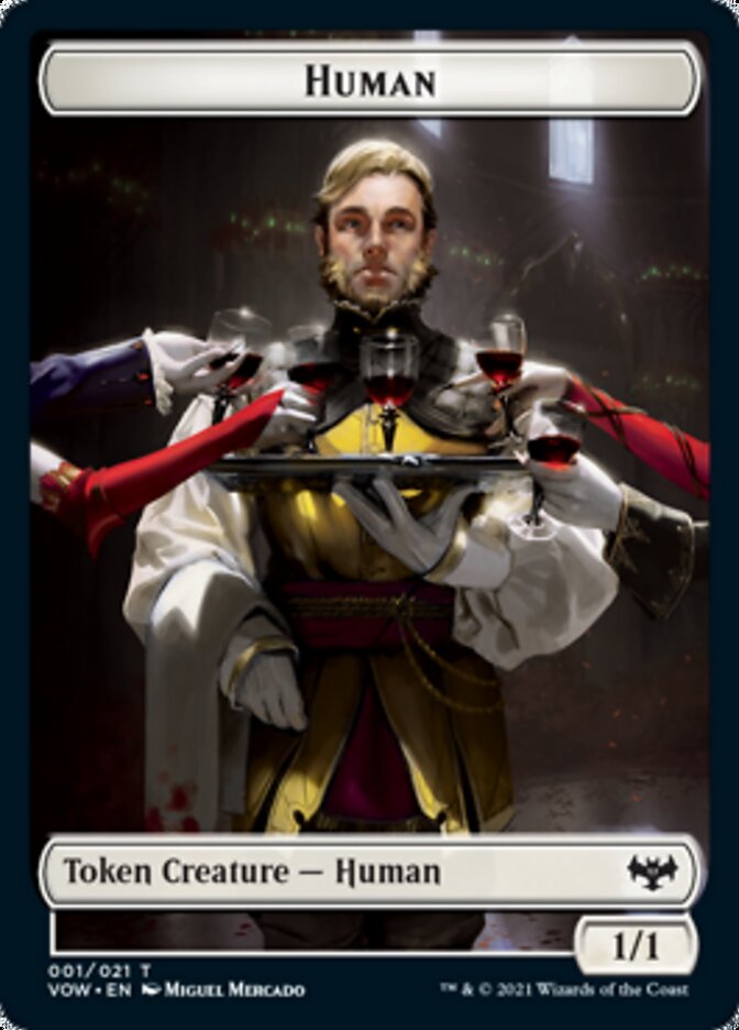 Human (001) // Zombie (005) Double-sided Token [Innistrad: Crimson Vow Tokens] | Good Games North