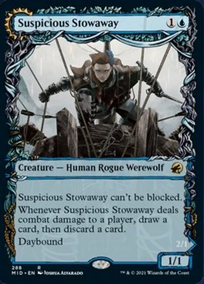 Suspicious Stowaway // Seafaring Werewolf (Showcase Equinox) [Innistrad: Midnight Hunt] | Good Games North