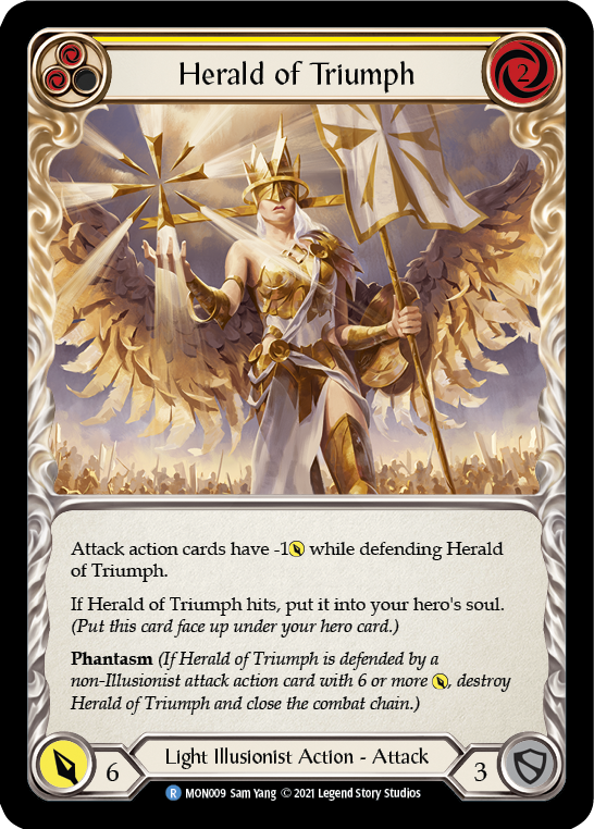 Herald of Triumph (Yellow) [MON009] 1st Edition Normal | Good Games North