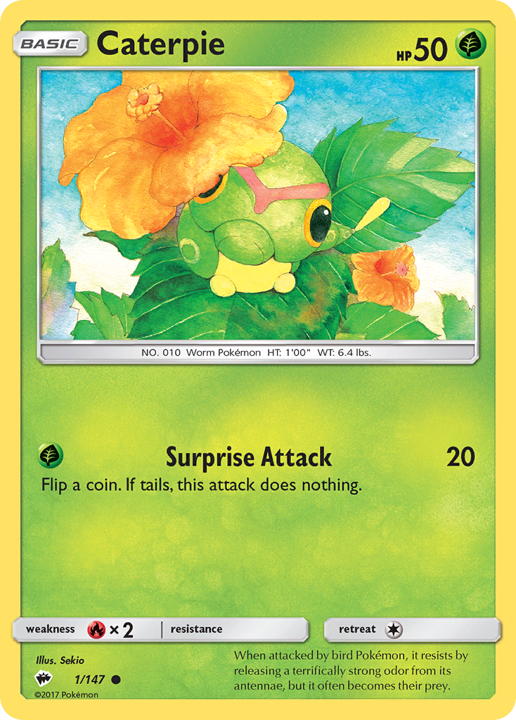 Caterpie (1/147) [Sun & Moon: Burning Shadows] | Good Games North