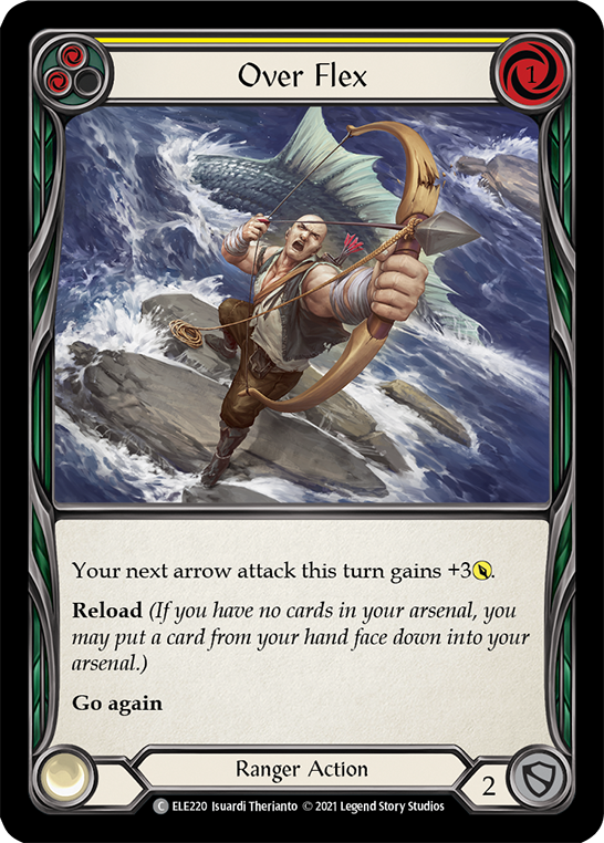 Over Flex (Yellow) [ELE220] (Tales of Aria)  1st Edition Rainbow Foil | Good Games North