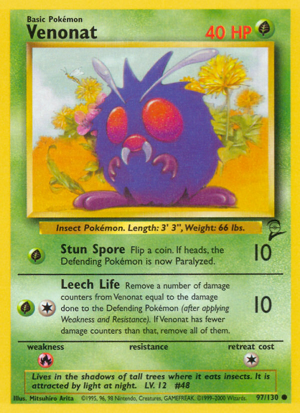Venonat (97/130) [Base Set 2] | Good Games North
