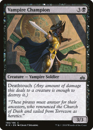 Vampire Champion [Rivals of Ixalan] | Good Games North