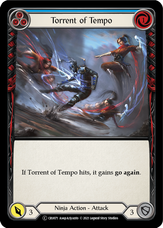Torrent of Tempo (Blue) [U-CRU071-RF] Unlimited Rainbow Foil | Good Games North