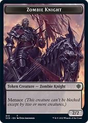 Zombie // Zombie Knight Double-Sided Token [Starter Commander Decks] | Good Games North