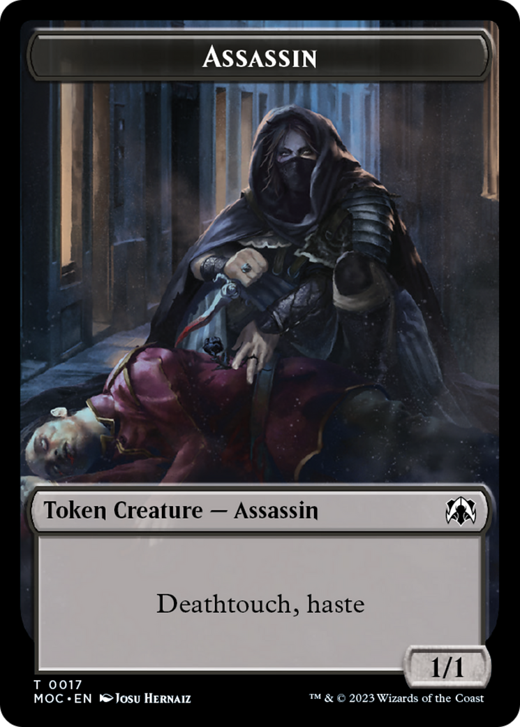 Assassin // Knight (10) Double-Sided Token [March of the Machine Commander Tokens] | Good Games North