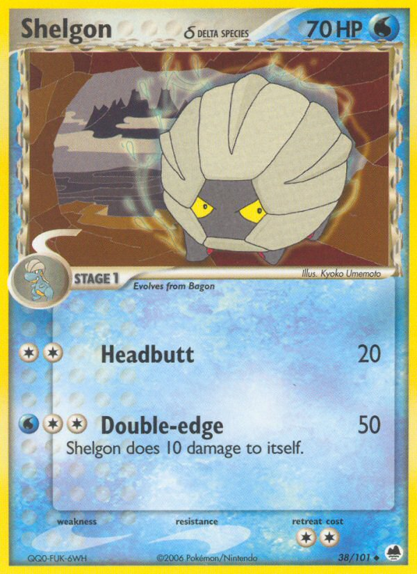 Shelgon (38/101) (Delta Species) [EX: Dragon Frontiers] | Good Games North
