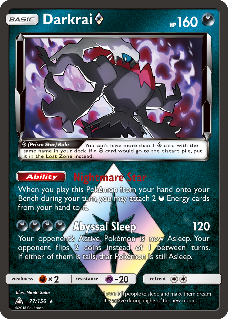 Darkrai (77/156) (Prism Star) [Sun & Moon: Ultra Prism] | Good Games North