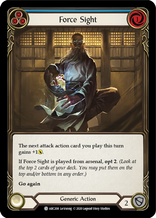 Force Sight (Blue) [U-ARC208] Unlimited Rainbow Foil | Good Games North