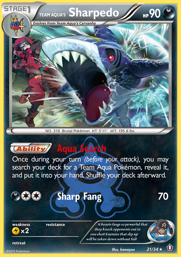 Team Aqua's Sharpedo (21/34) [XY: Double Crisis] | Good Games North